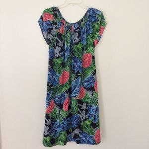 Hilo Hattie Hawaii MuuMuu Tropical Floral Dress S